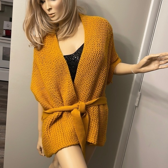Apt. 9 Sweaters - 𝅺apt 9, Short Sleeve Wrap Sweater with Tie, Size Large